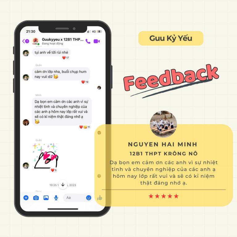 Feedback Guu Kỷ Yếu - Chụp Ảnh Kỷ Yếu BMT Toàn Quốc Sài Gòn HCM