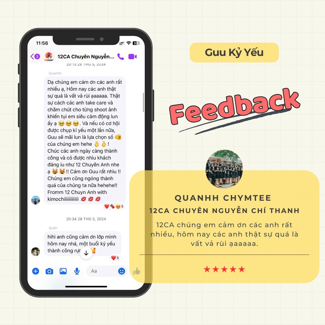 Feedback Guu Kỷ Yếu - Chụp Ảnh Kỷ Yếu BMT Toàn Quốc Sài Gòn HCM