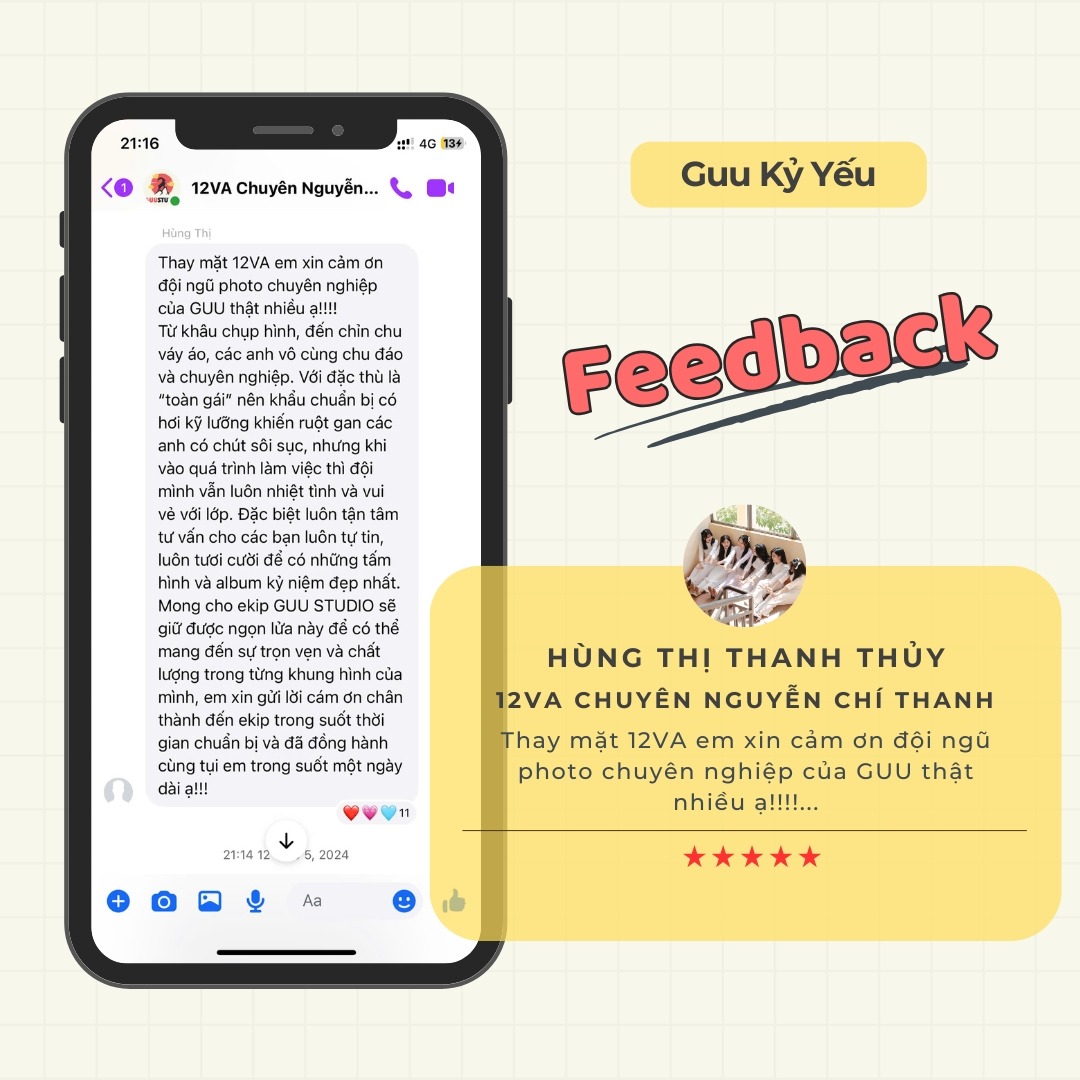 Feedback Guu Kỷ Yếu - Chụp Ảnh Kỷ Yếu BMT Toàn Quốc Sài Gòn HCM