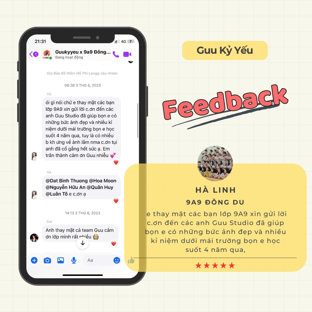 Feedback Guu Kỷ Yếu - Chụp Ảnh Kỷ Yếu BMT Toàn Quốc Sài Gòn HCM