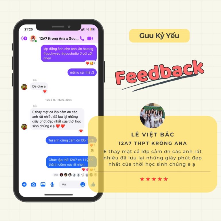 Feedback Guu Kỷ Yếu - Chụp Ảnh Kỷ Yếu BMT Toàn Quốc Sài Gòn HCM